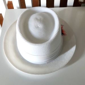 Capas-Large-White Porkpie Hat